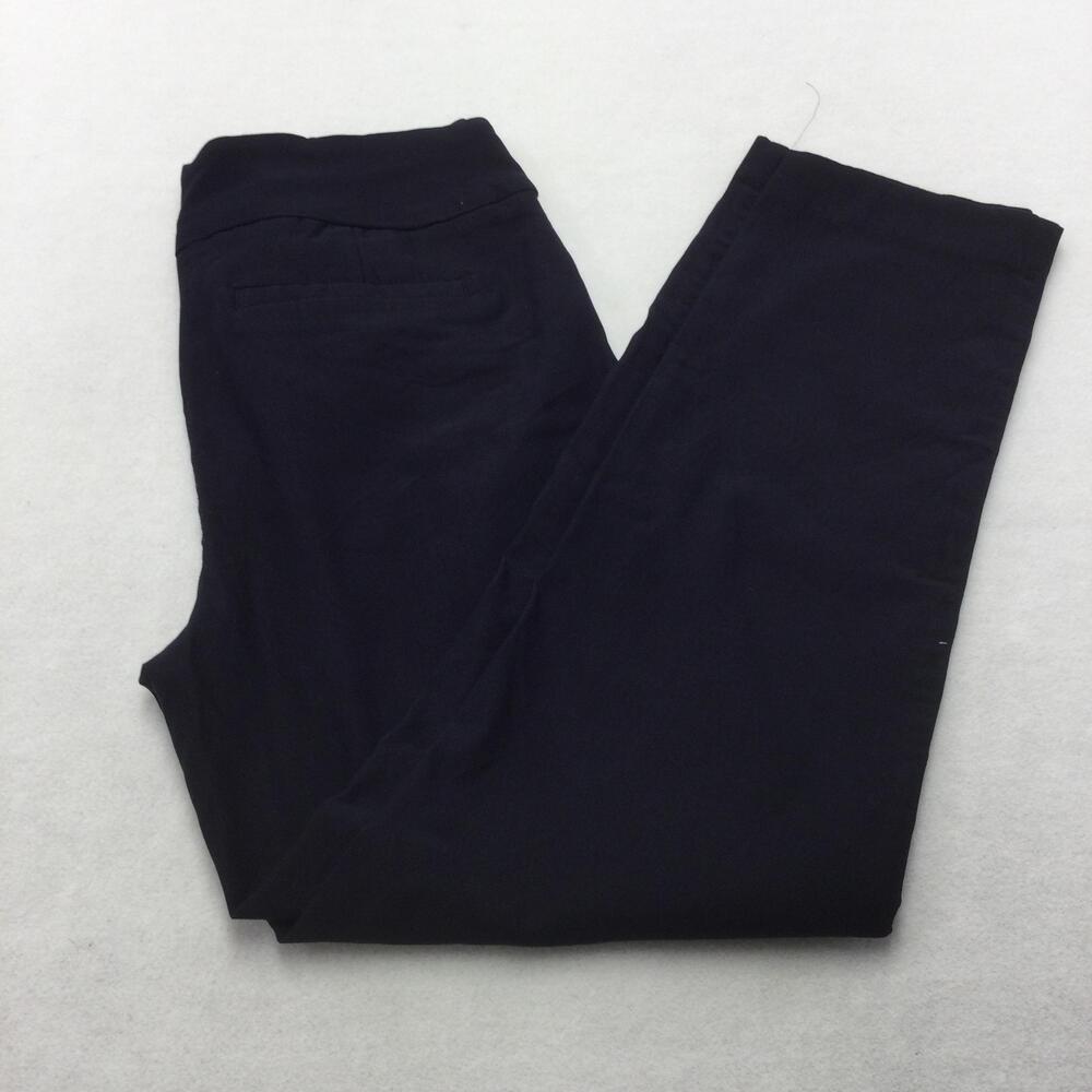 Tribal Dress Pants Womens 8 Blue Ponte Pull On Straight Leg Stretch Workwear